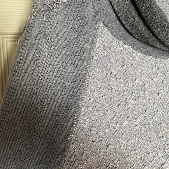 Belle France Cowl Neck Textured Lavender Lagenlook Pullover Tunic Top - Large - Picture 5 of 9